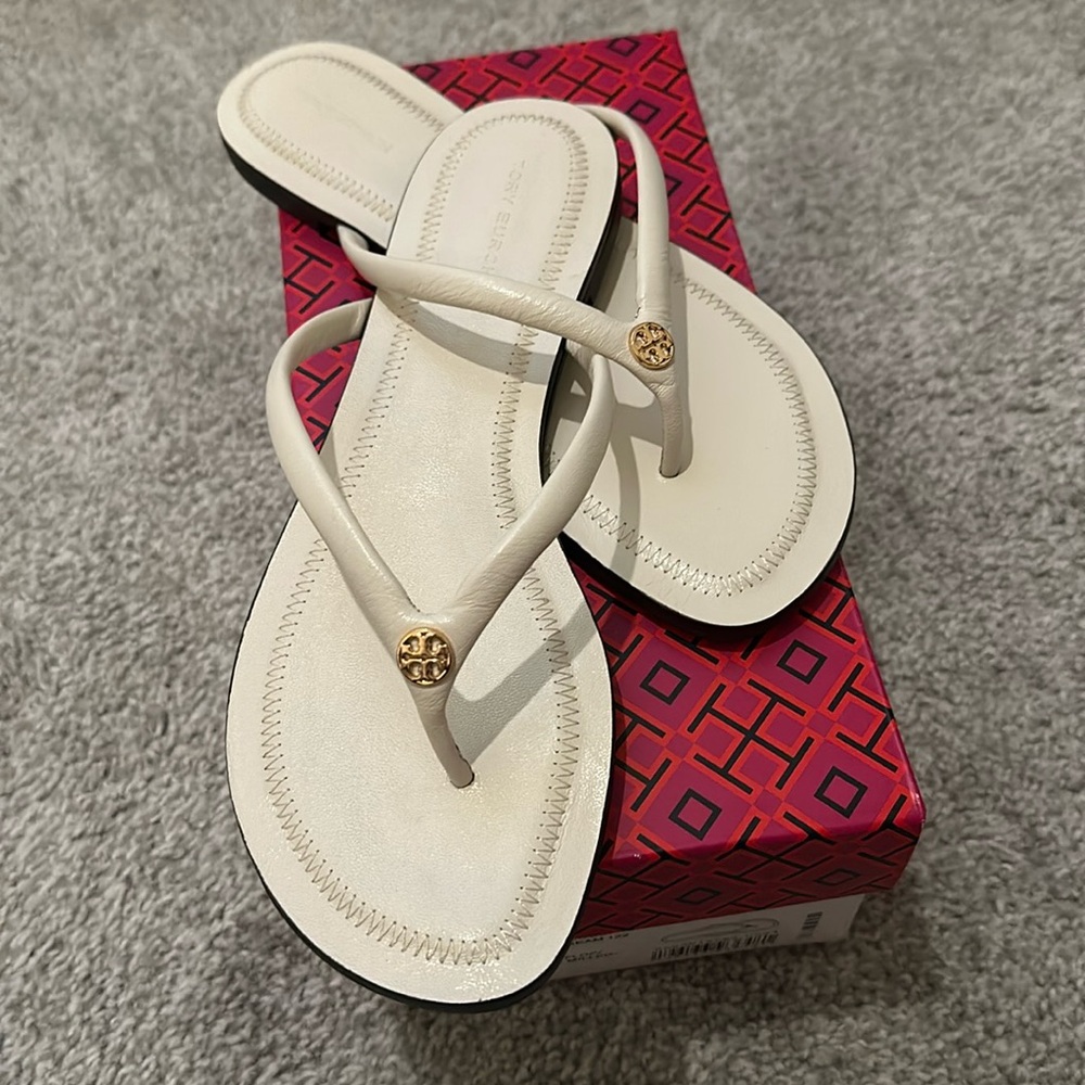 Chelsea leather flip-flops by Tory Burch